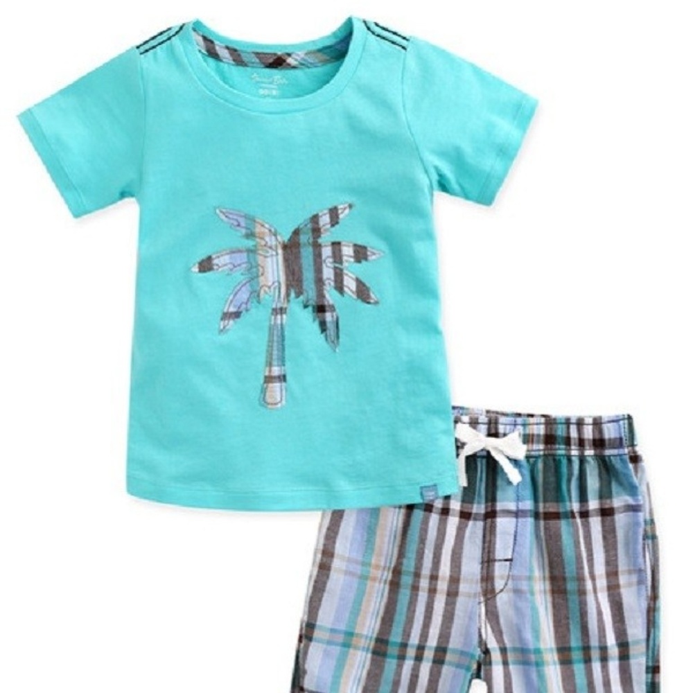 2 Piece Palm Tree Short Set